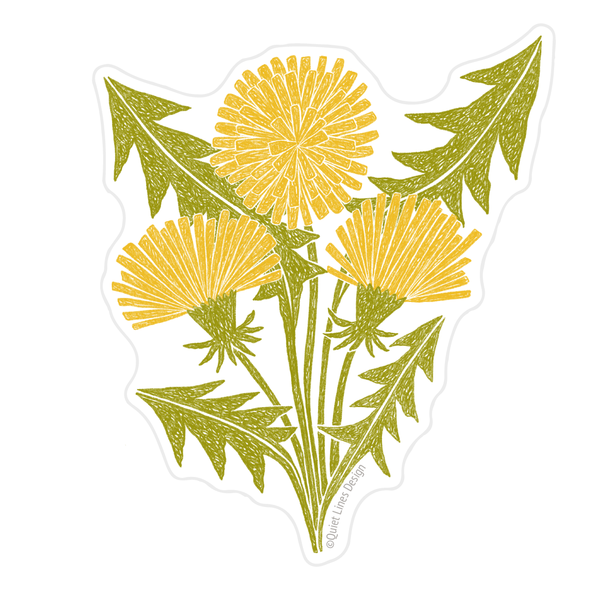 Dandelion StickerQUIET LINES DESIGN Quiet Lines Design