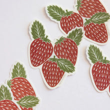 Load image into Gallery viewer, Strawberries Vinyl Sticker
