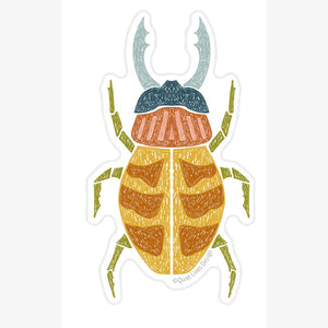 Stag Beetle Vinyl Sticker