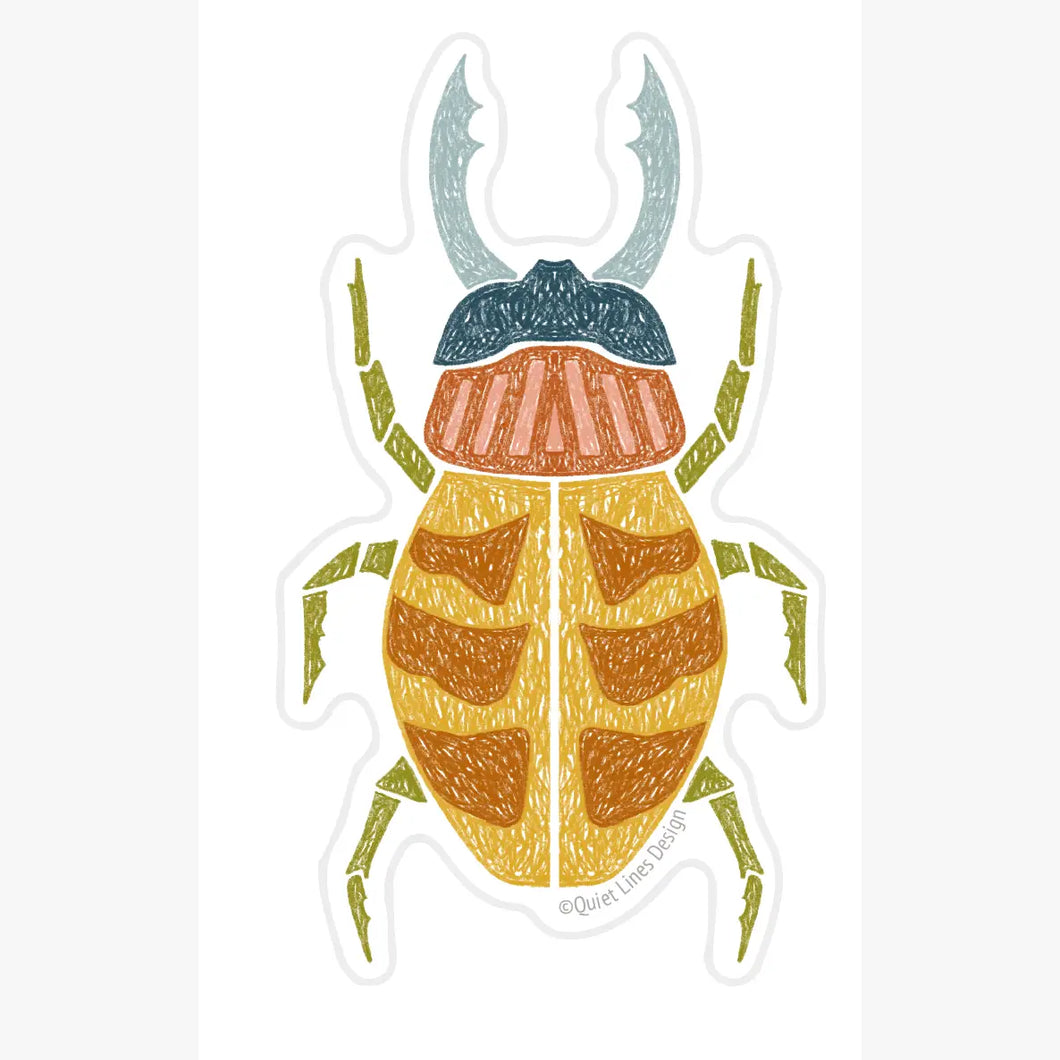 Stag Beetle Vinyl Sticker