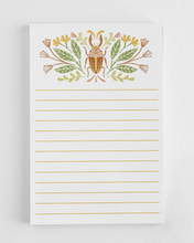Load image into Gallery viewer, Beetle and Blooms Lined Notepad
