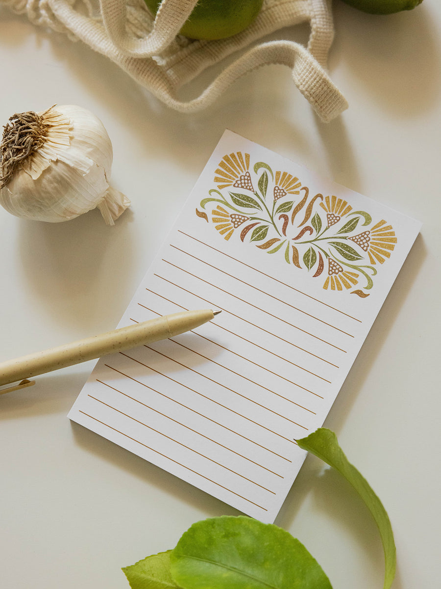 Sunshine Blooms Lined Notepad – Quiet Lines Design
