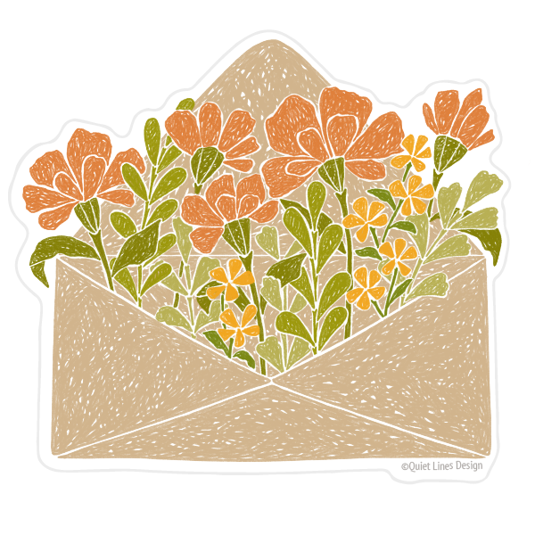 Blooming Envelope Sticker