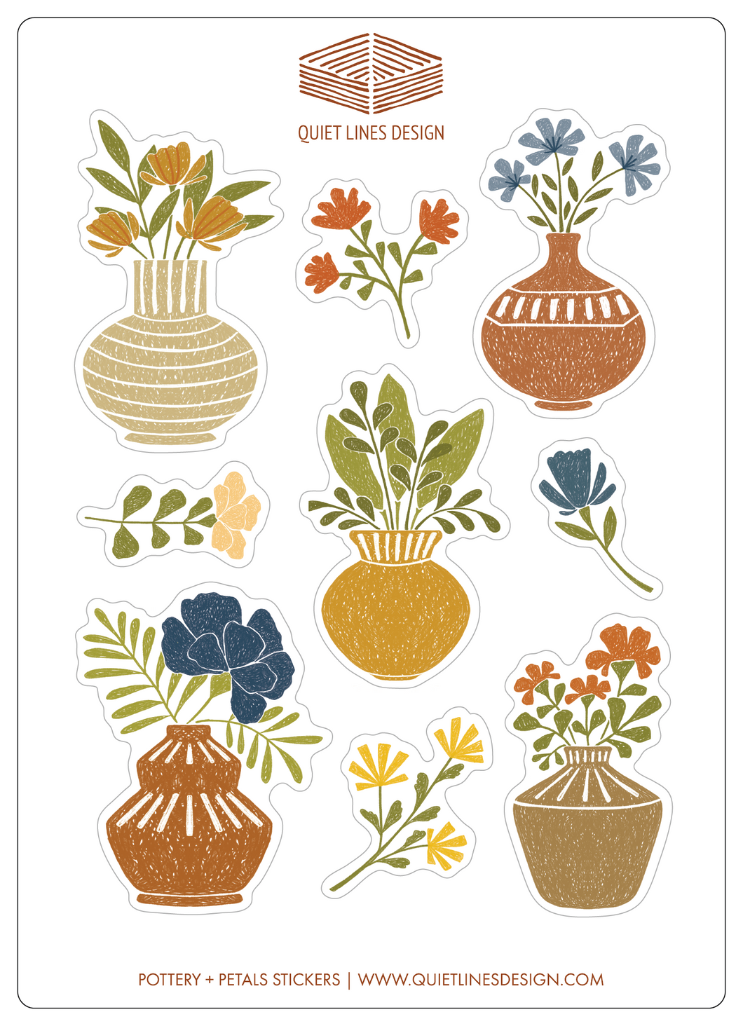 Pottery + Petals Sticker Sheet