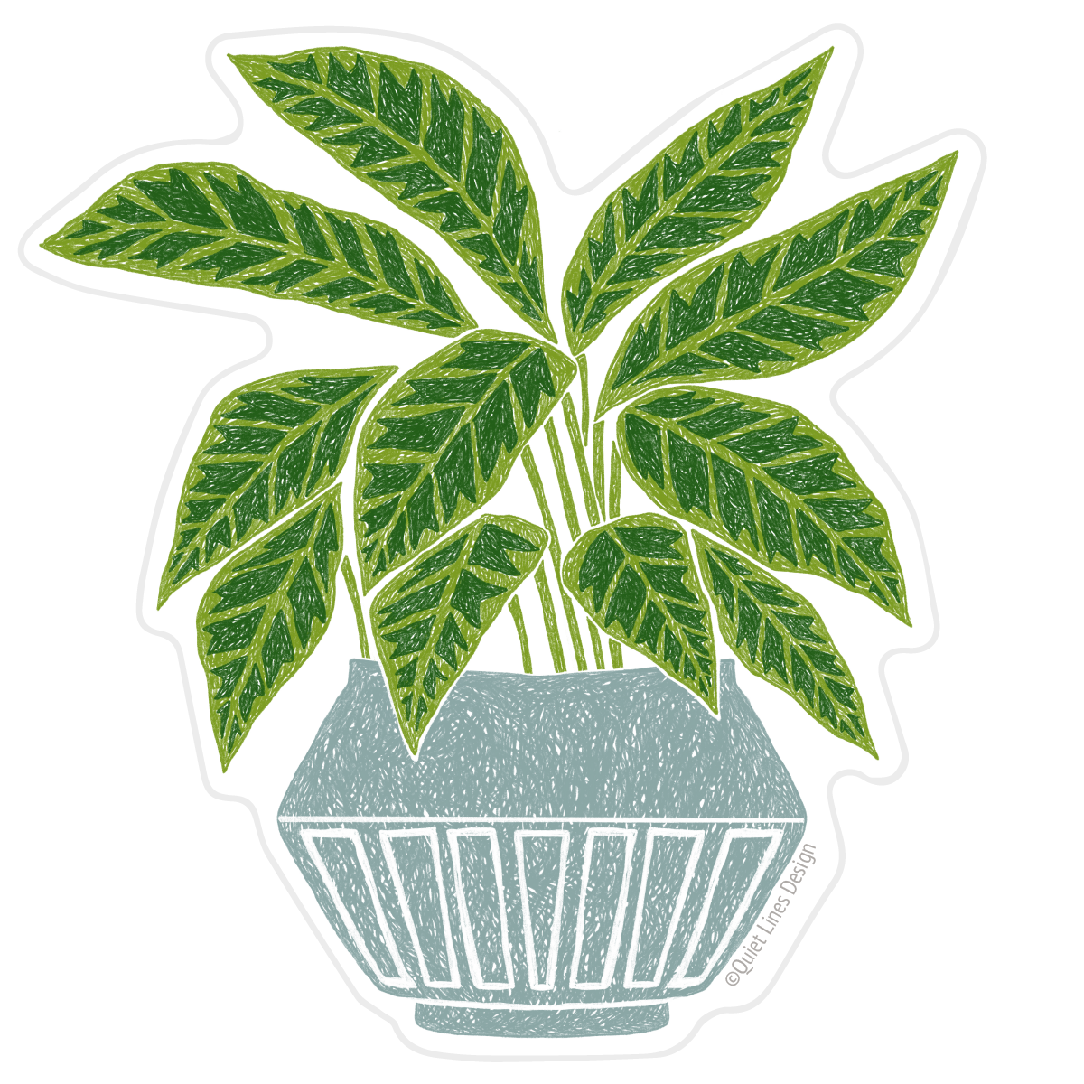 Zebra Plant Sticker-QUIET LINES DESIGN – Quiet Lines Design